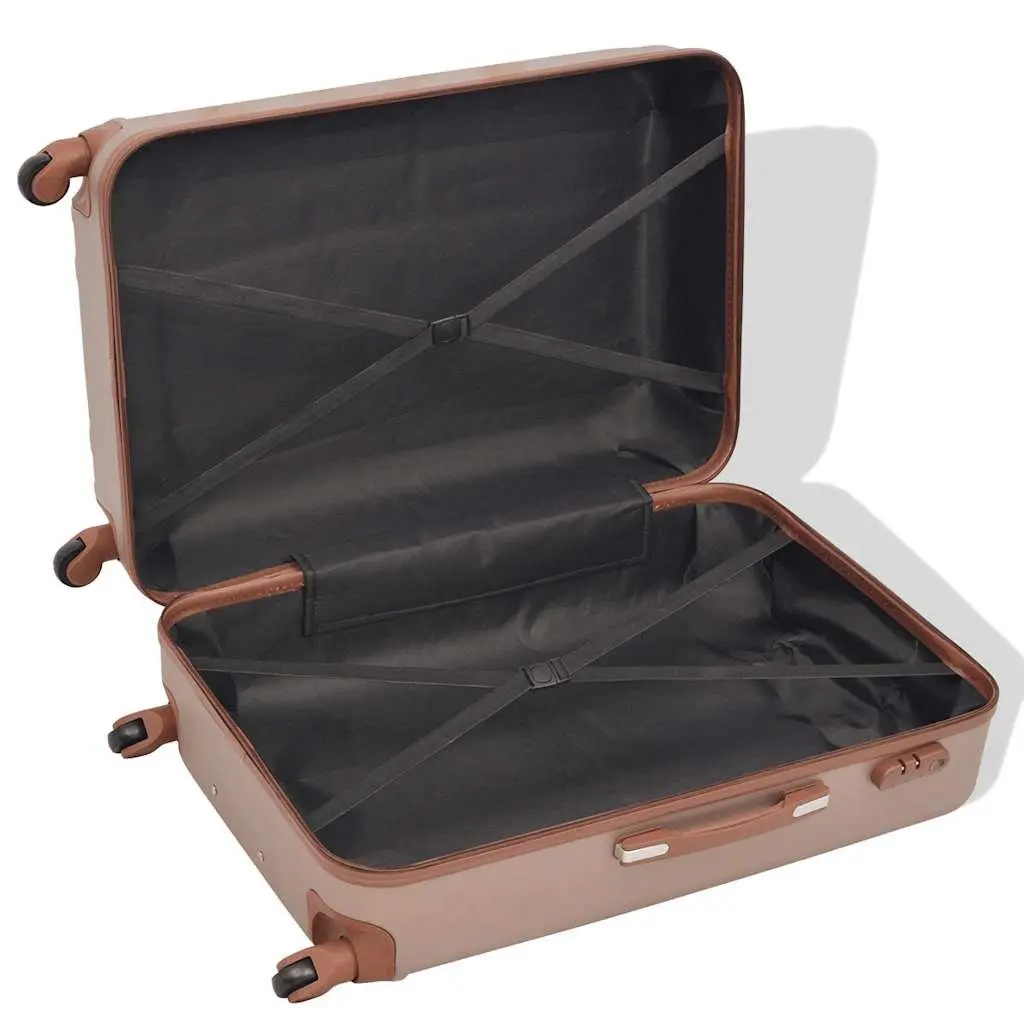 Hardcase Trolley Luggage Set for Travel Pink 4 Piece