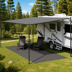 Tent Carpet 250x500 cm Anthracite Outdoor Camping Ground Sheet Rug