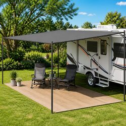 Tent Carpet 250x600 cm Anthracite Outdoor Camping Ground Sheet Mat