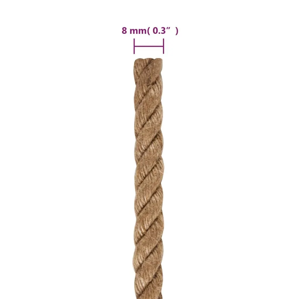 Natural Jute Rope 8mm 500m Garden Decking Handrail Plant Support