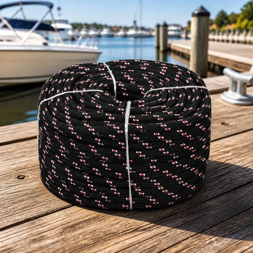Marine Rope for Sailing Boating 10mm 50m Black