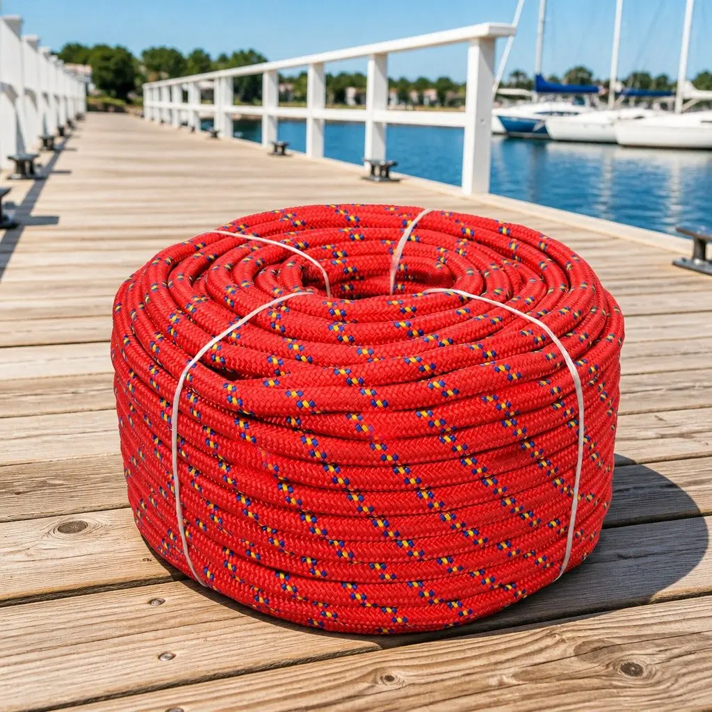 Red Polypropylene Marine Rope 12mm 50m