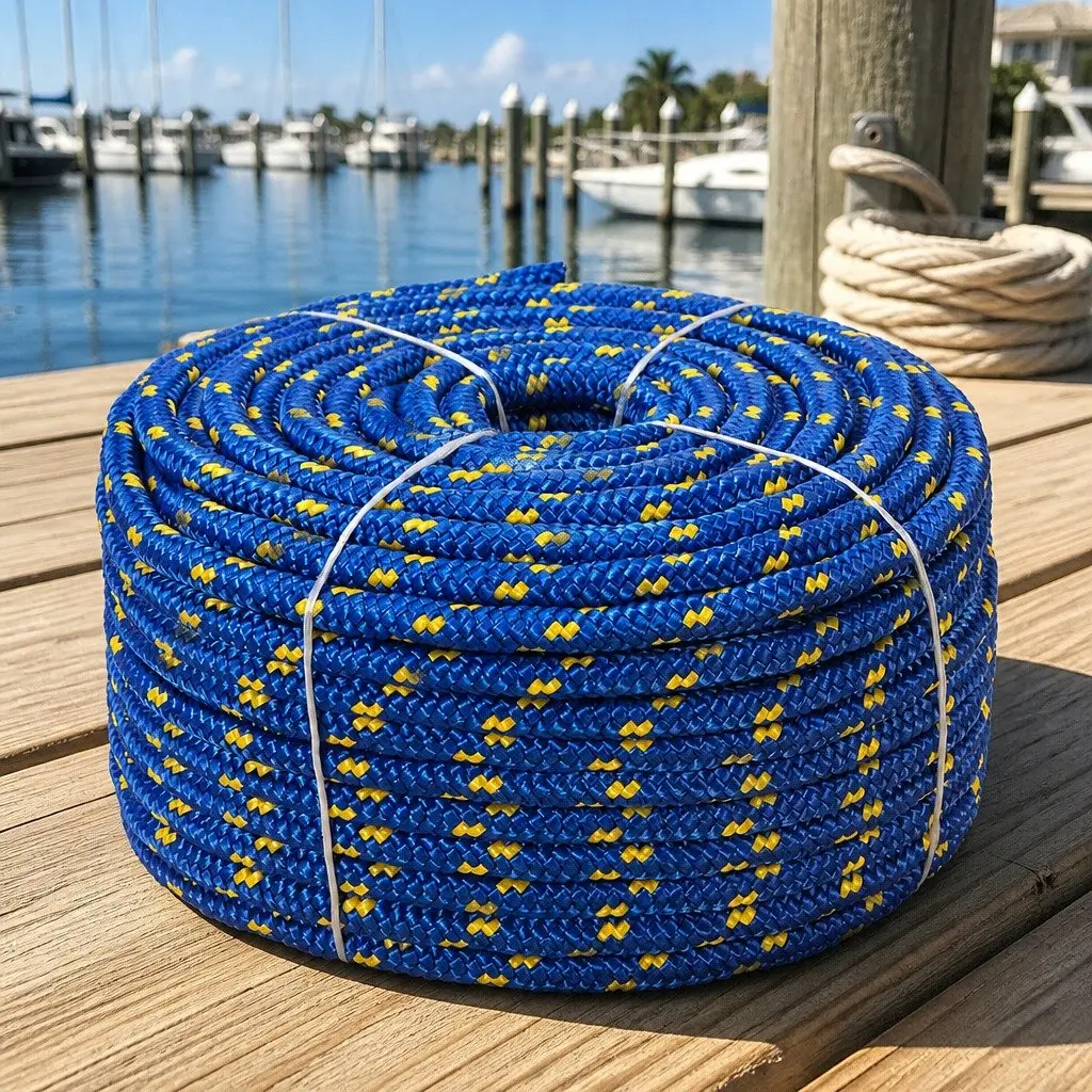 Marine Rope for Boating 8mm 100m Blue