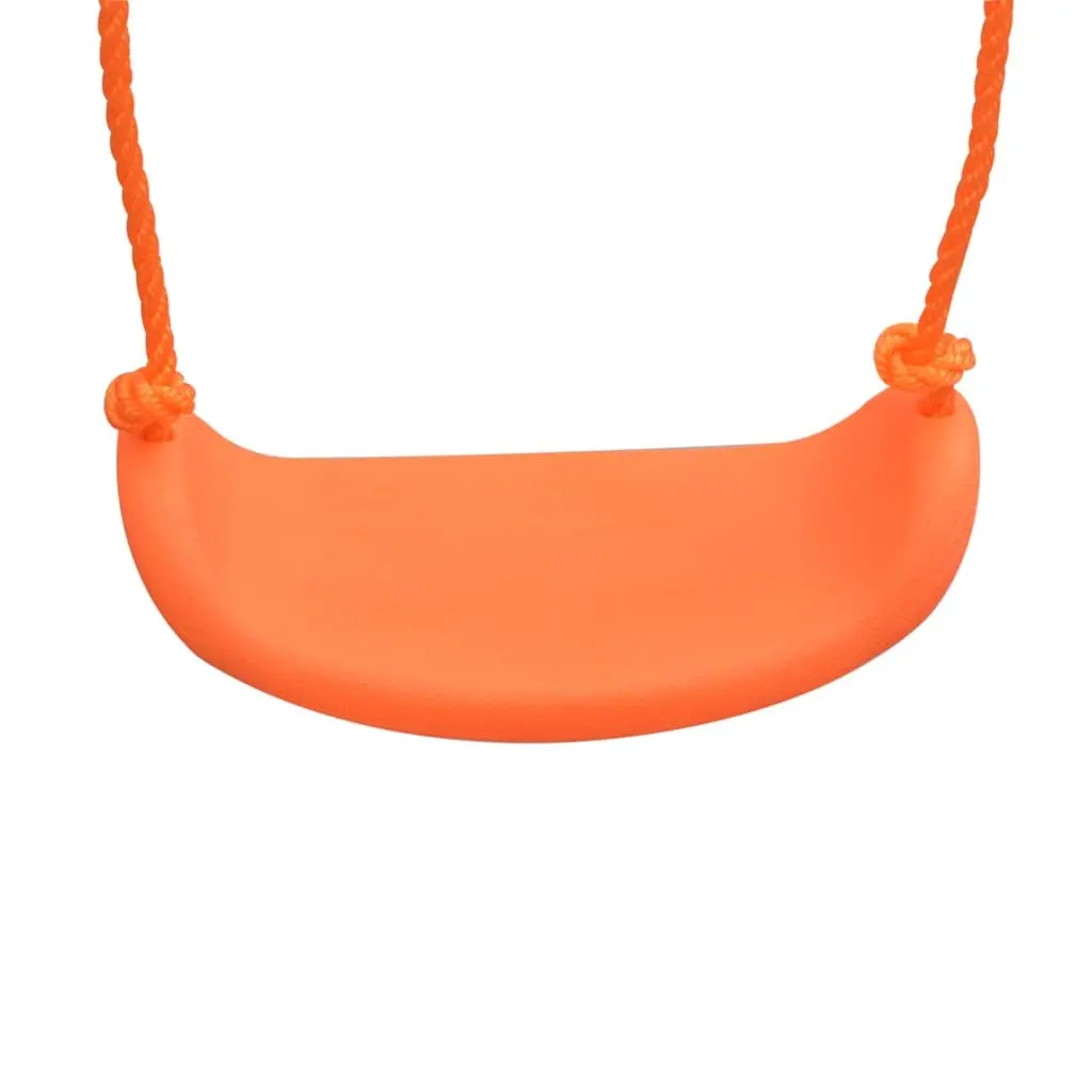 Swing Set with Slide for Outdoor Garden 3 Seats Orange
