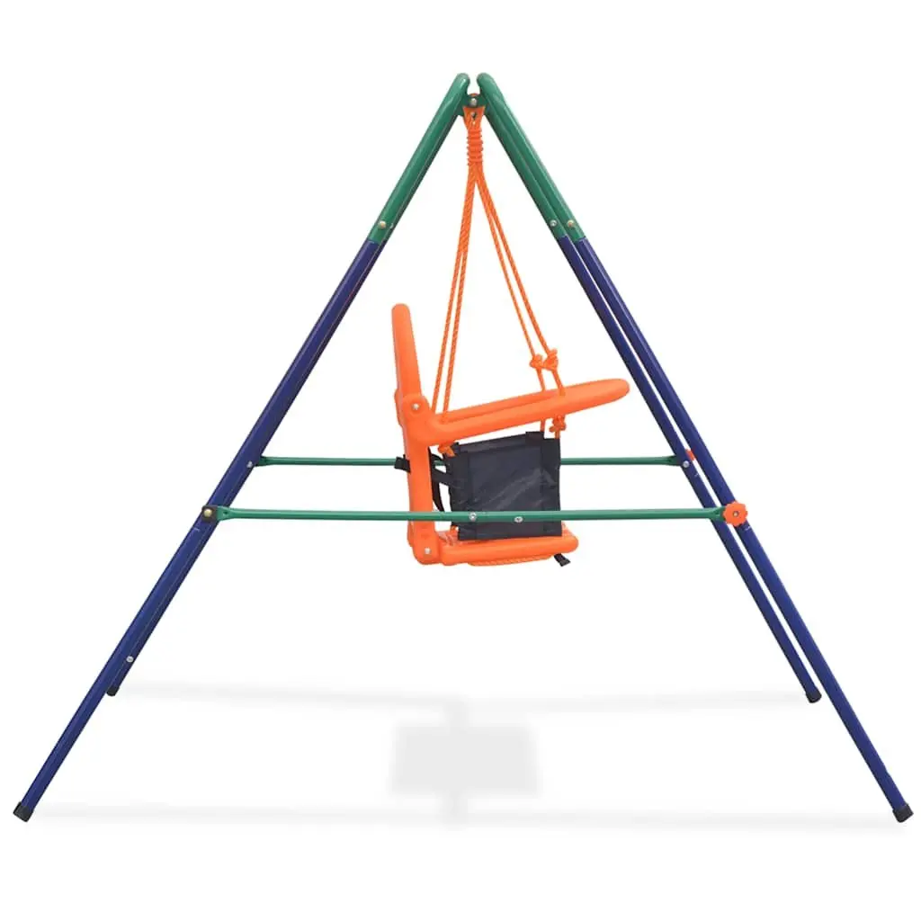 Toddler Swing Set Outdoor Play Equipment High Back Seat