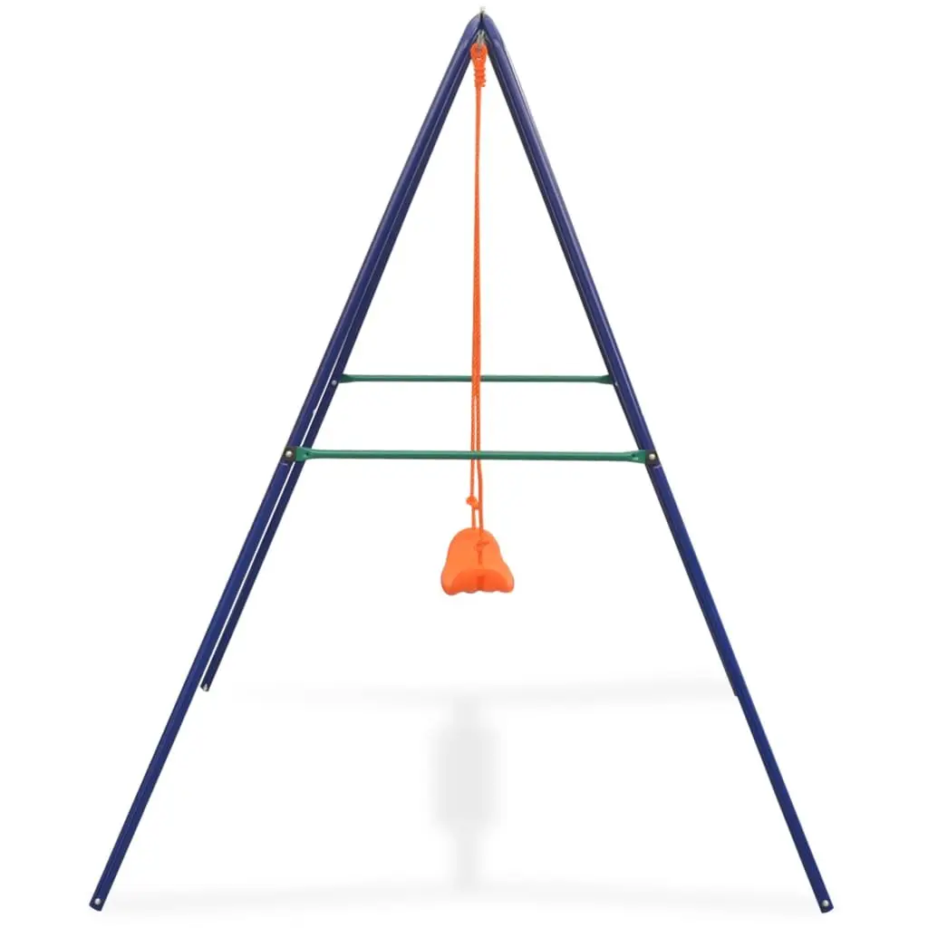 Single Swing Orange Outdoor Play Equipment Kids Garden Backyard A-Frame Sturdy