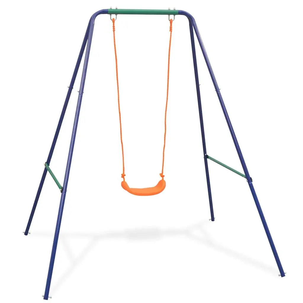 Swing Set for Outdoor Play A-Frame Orange Size for Kids