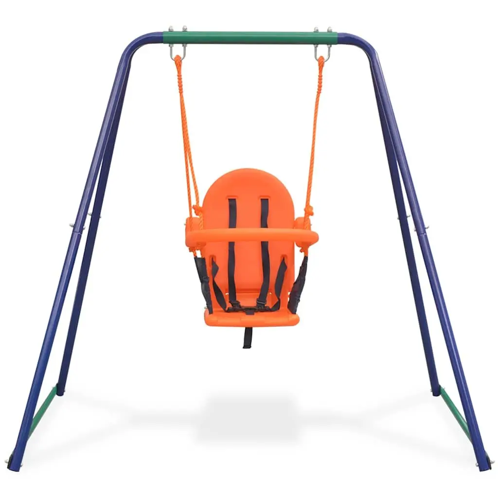 Swing Set for Outdoor Play A-Frame Orange Size for Kids