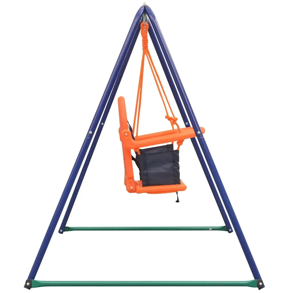 Swing Set for Outdoor Play A-Frame Orange Size for Kids