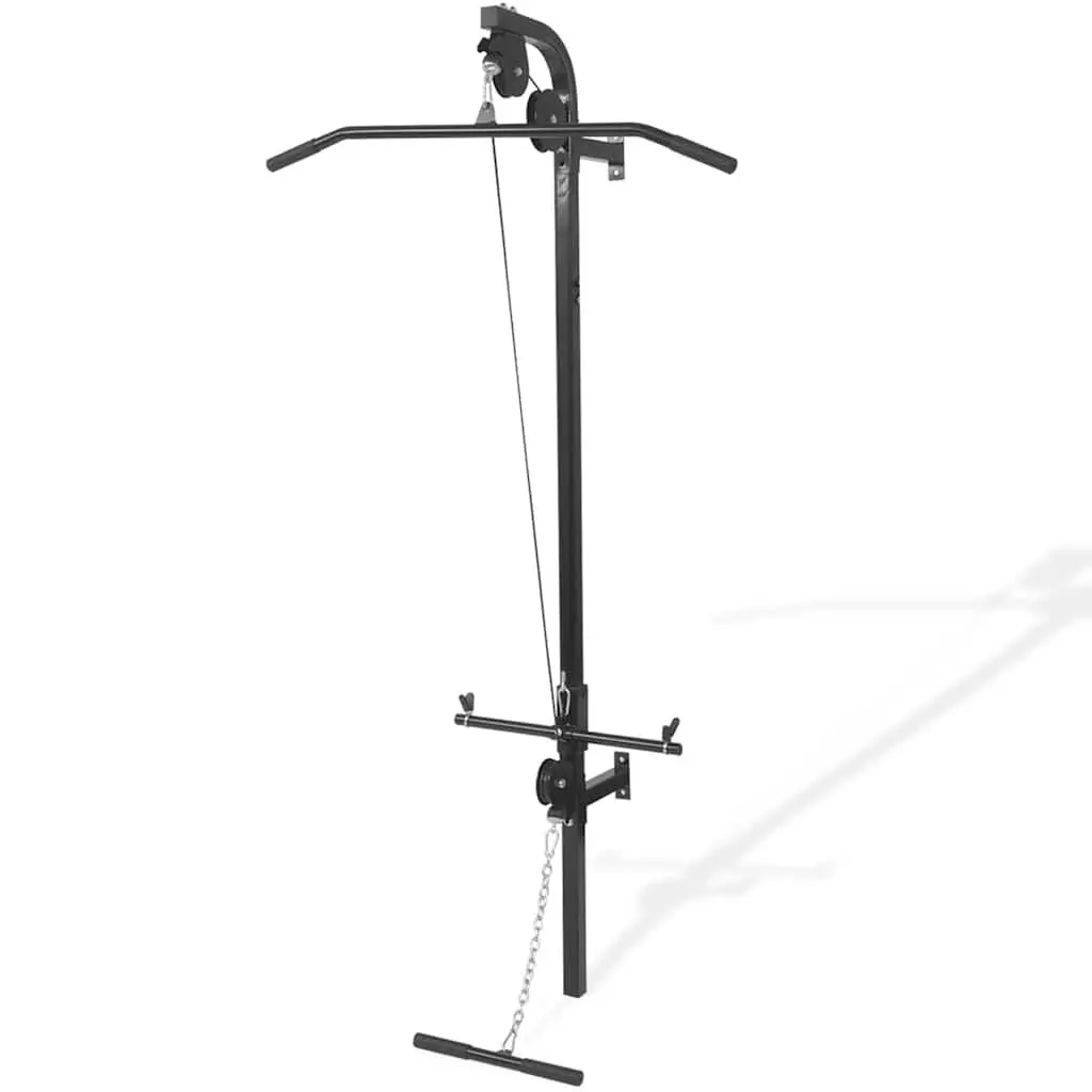 Wall-Mounted Home Gym System with Dual Pulleys for Full-Body Strength Training
