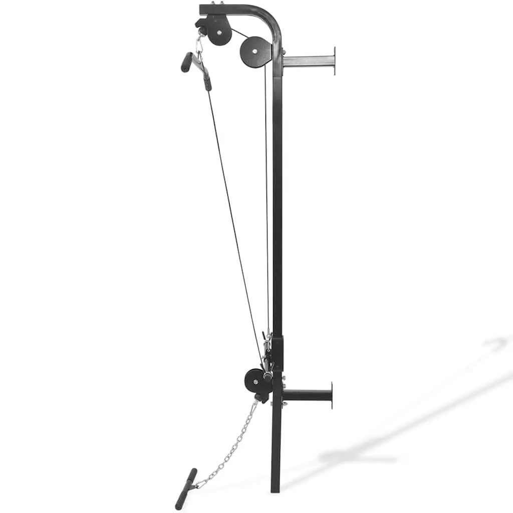 Wall-Mounted Home Gym System with Dual Pulleys for Full-Body Strength Training