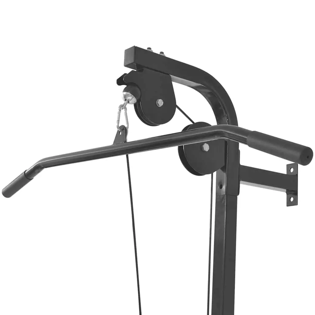 Wall-Mounted Home Gym System with Dual Pulleys for Full-Body Strength Training