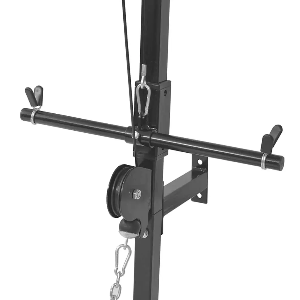 Wall-Mounted Home Gym System with Dual Pulleys for Full-Body Strength Training
