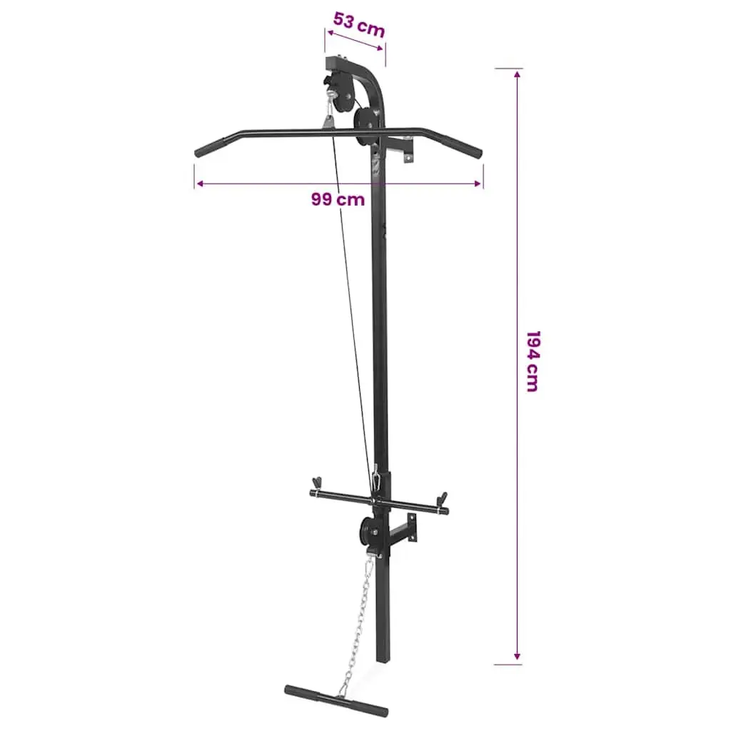 Wall-Mounted Home Gym System with Dual Pulleys for Full-Body Strength Training