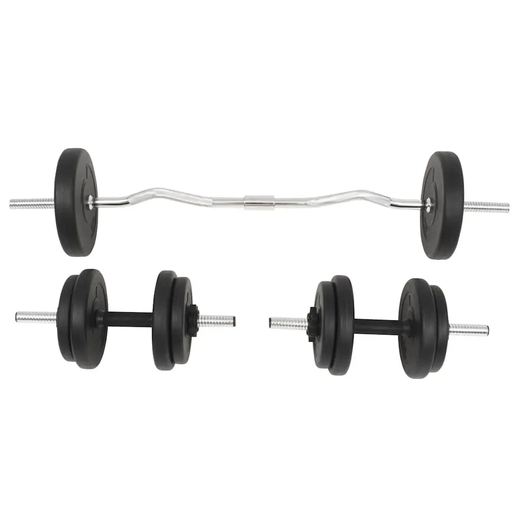 Barbell and Dumbbell Set for Home Gym Training 30kg