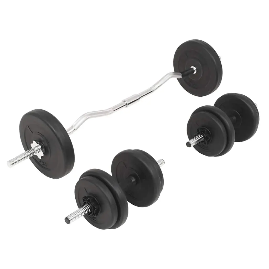 Barbell and Dumbbell Set for Home Gym Training 30kg