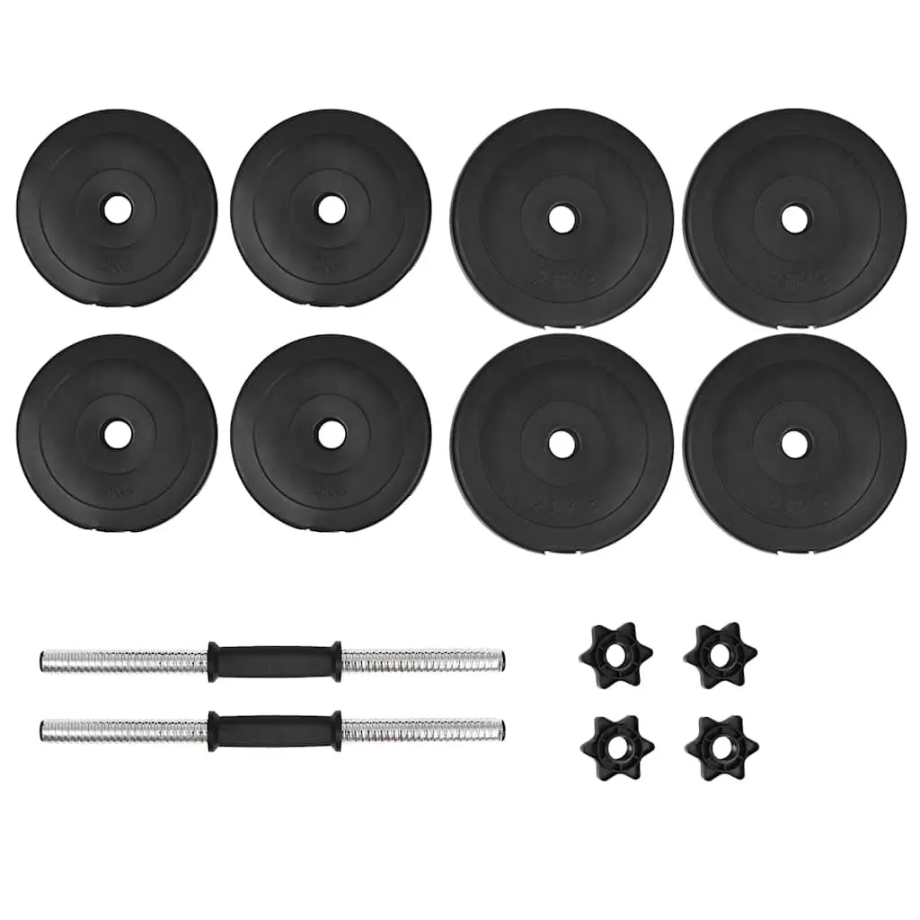 Dumbbell Set 20kg 14 Piece Free Weights with Spinlock Collars Home Gym Training