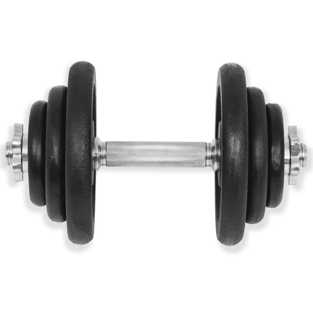 Dumbbell Set 40kg Cast Iron Weight Plates Barbell Home Gym Training Exercise