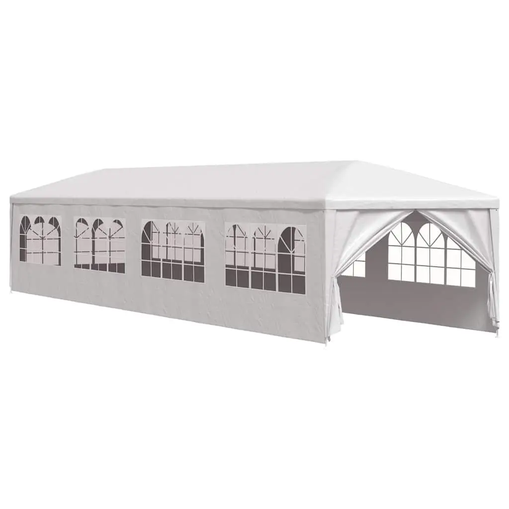 Garden Marquee Outdoor Party Tent 3x12m with Side Panels White