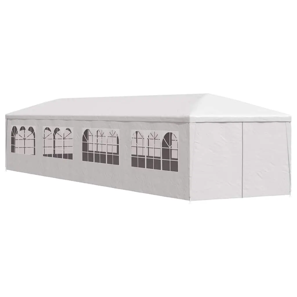 Garden Marquee Outdoor Party Tent 3x12m with Side Panels White