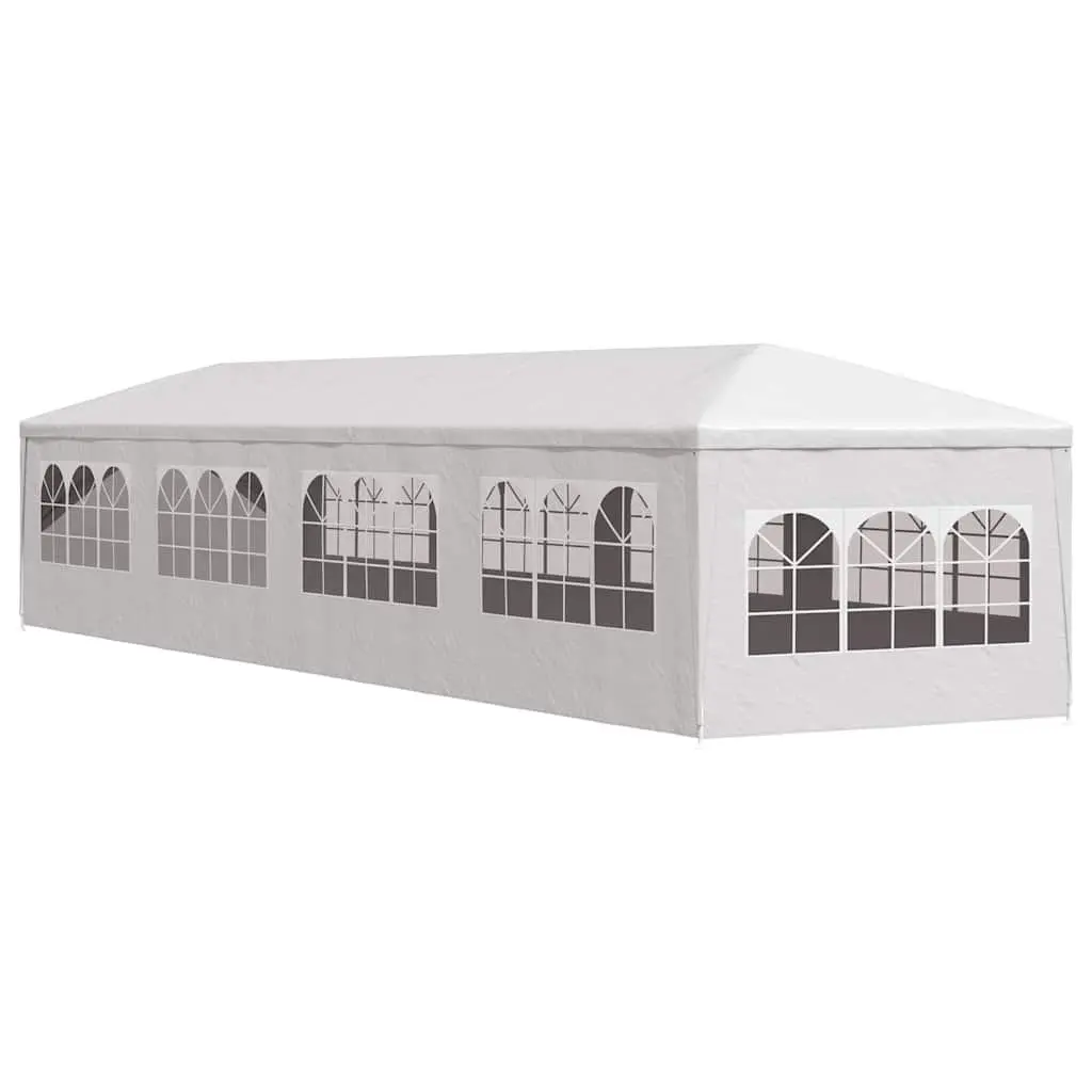 Garden Marquee Outdoor Party Tent 3x12m with Side Panels White
