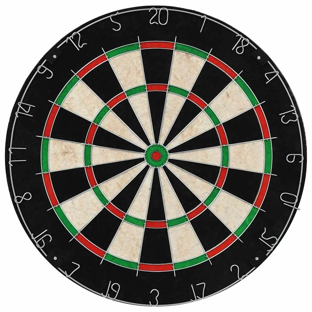 Sisal Dartboard with 6 Steel Tip Darts Professional Indoor Throwing Game Set