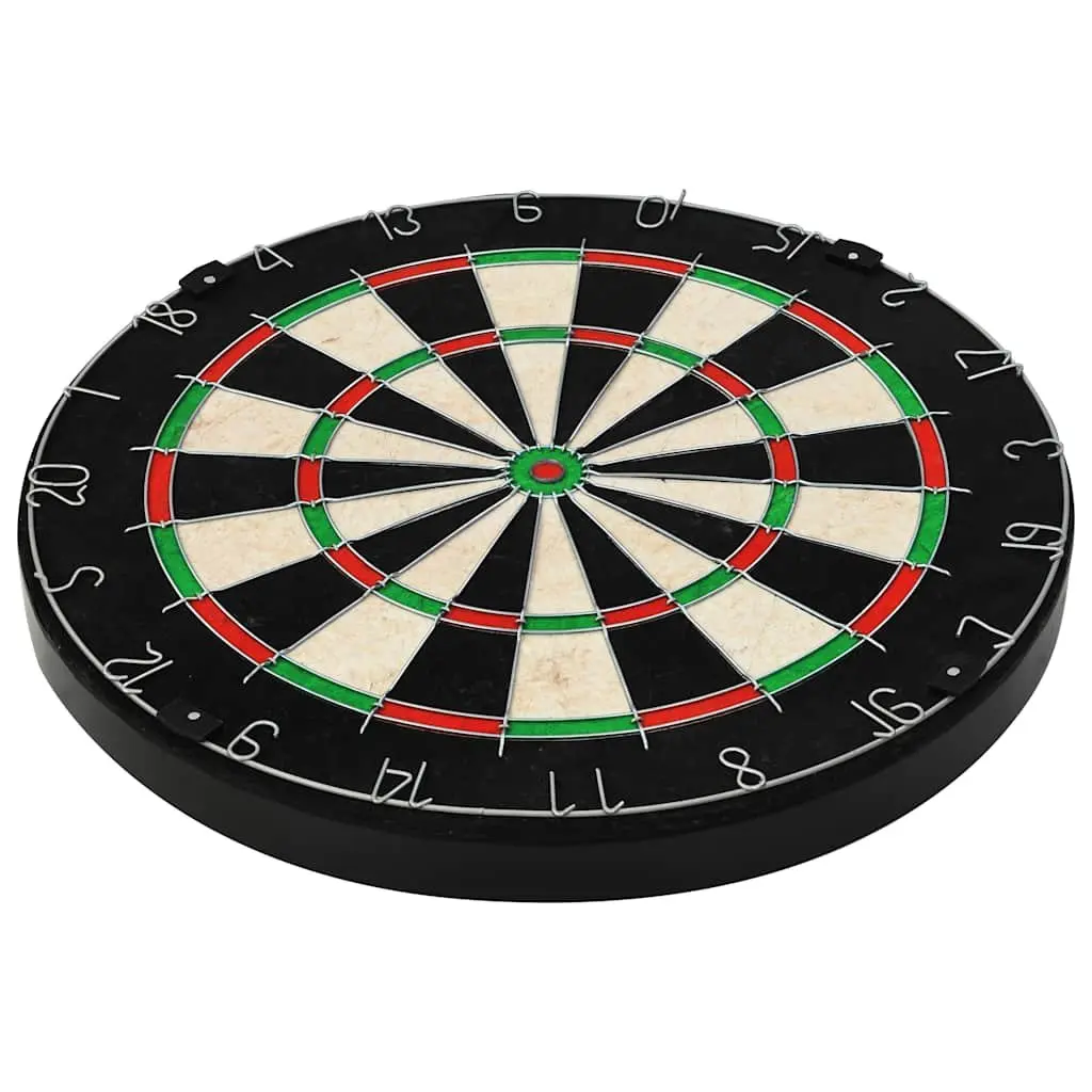 Sisal Dartboard with 6 Steel Tip Darts Professional Indoor Throwing Game Set