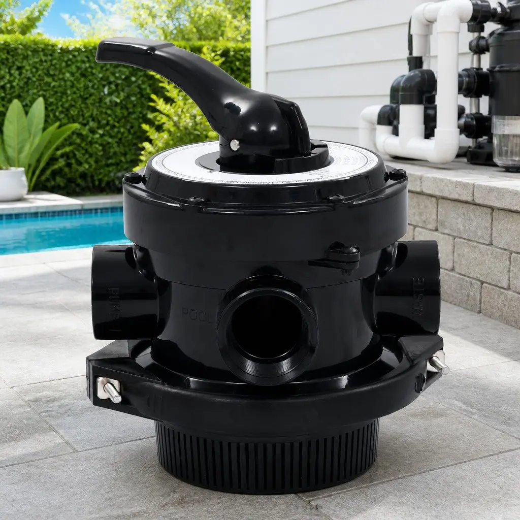 Multiport Valve for Sand Filter 1.5" 4-Way Pool Filter Top Mount Lever Handle