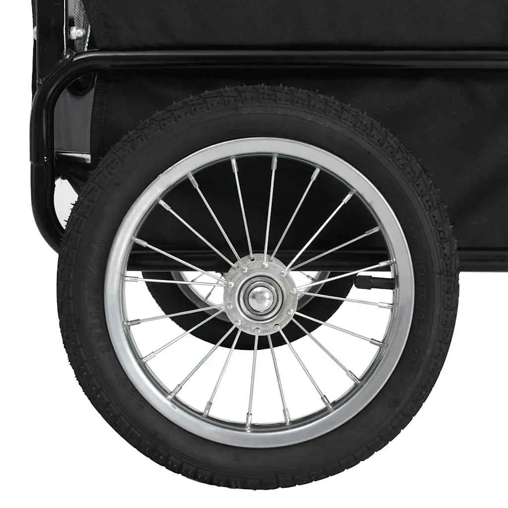 Pet Bike Trailer Jogging Stroller for Dogs Cats Red Black