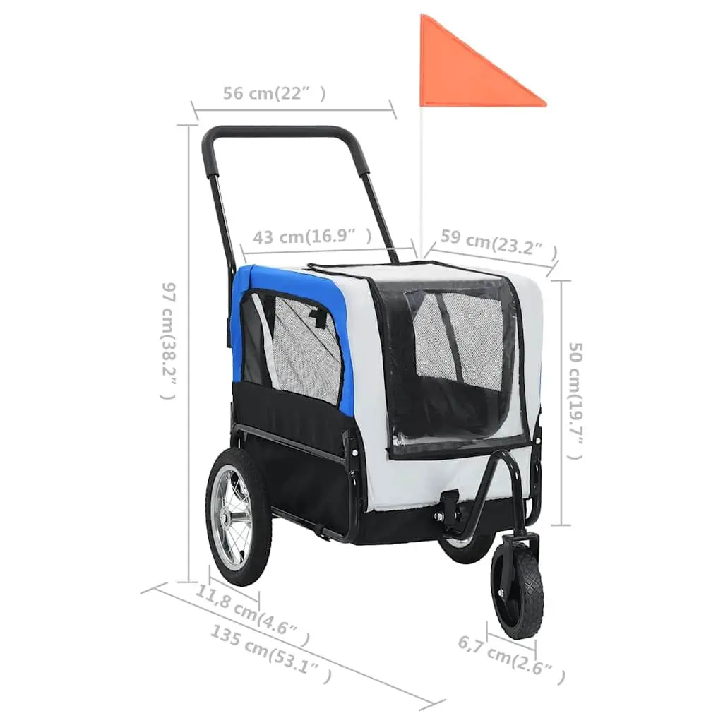 2-in-1 Pet Bike Trailer & Jogging Stroller