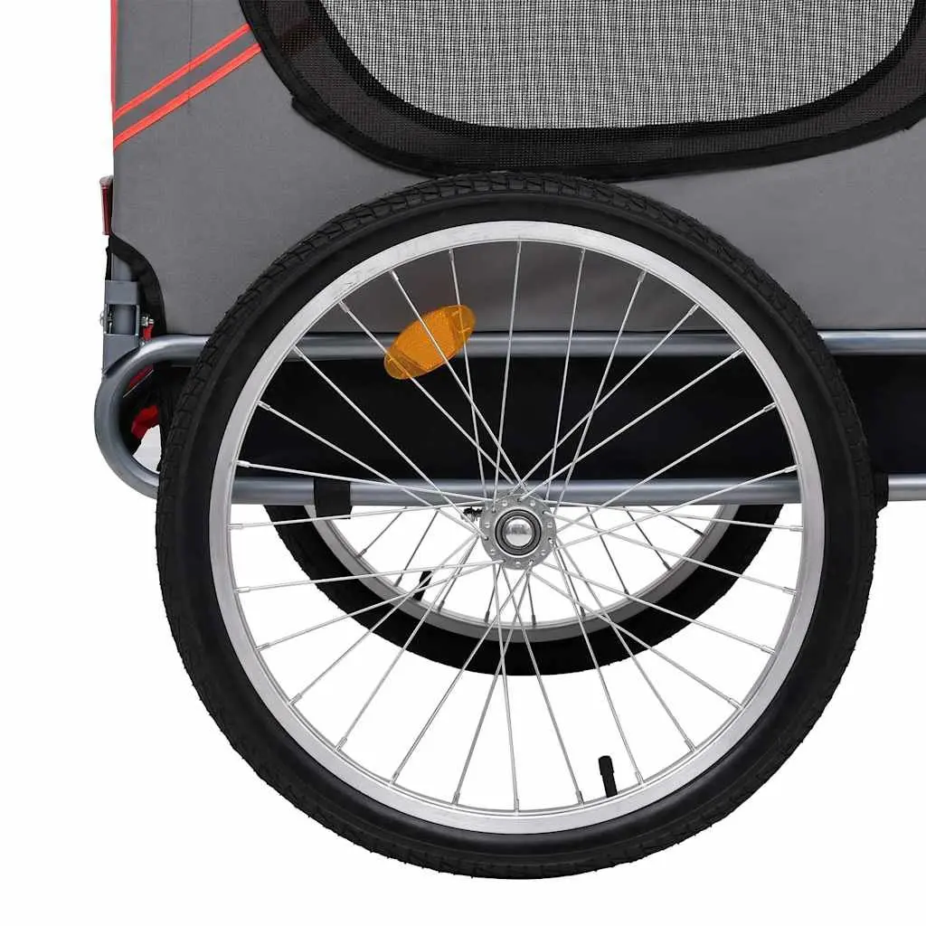 Pet Bike Trailer Dog Bicycle Carrier Tow Behind Foldable Suspension Mesh Windows