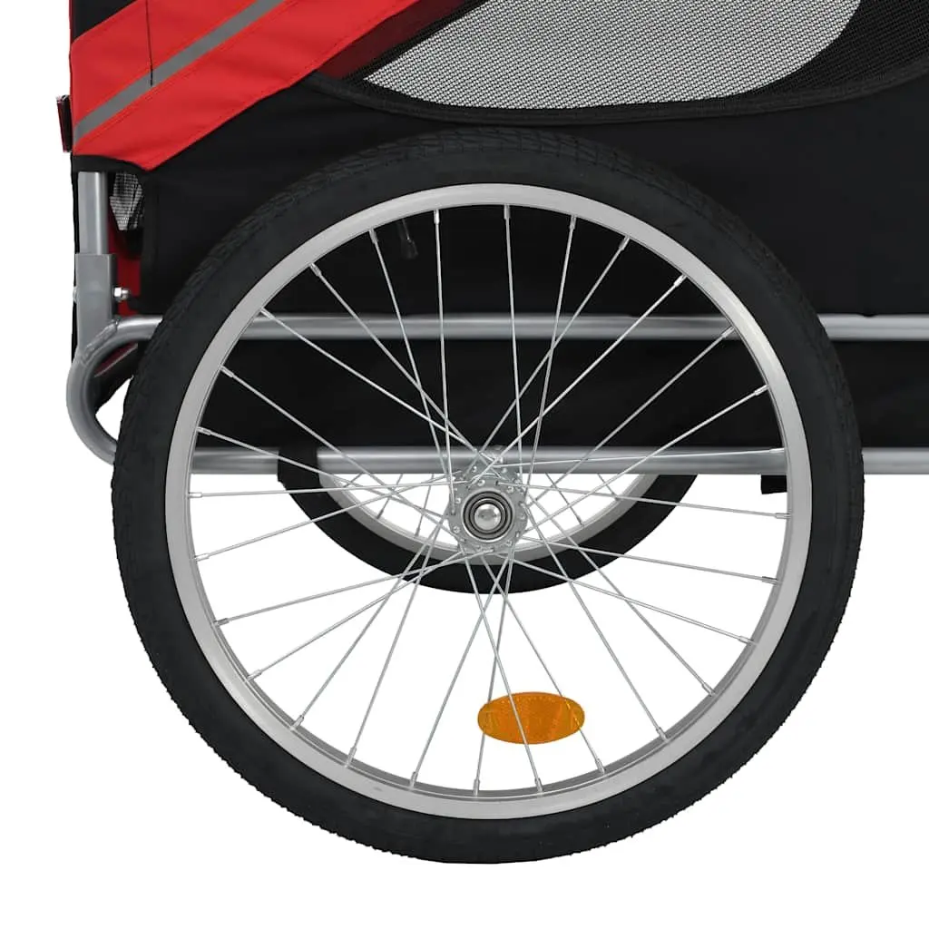 Pet Bike Trailer for Dogs Foldable Dual Entry Mesh Windows