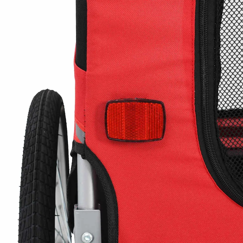 Pet Bike Trailer for Dogs Foldable Dual Entry Mesh Windows