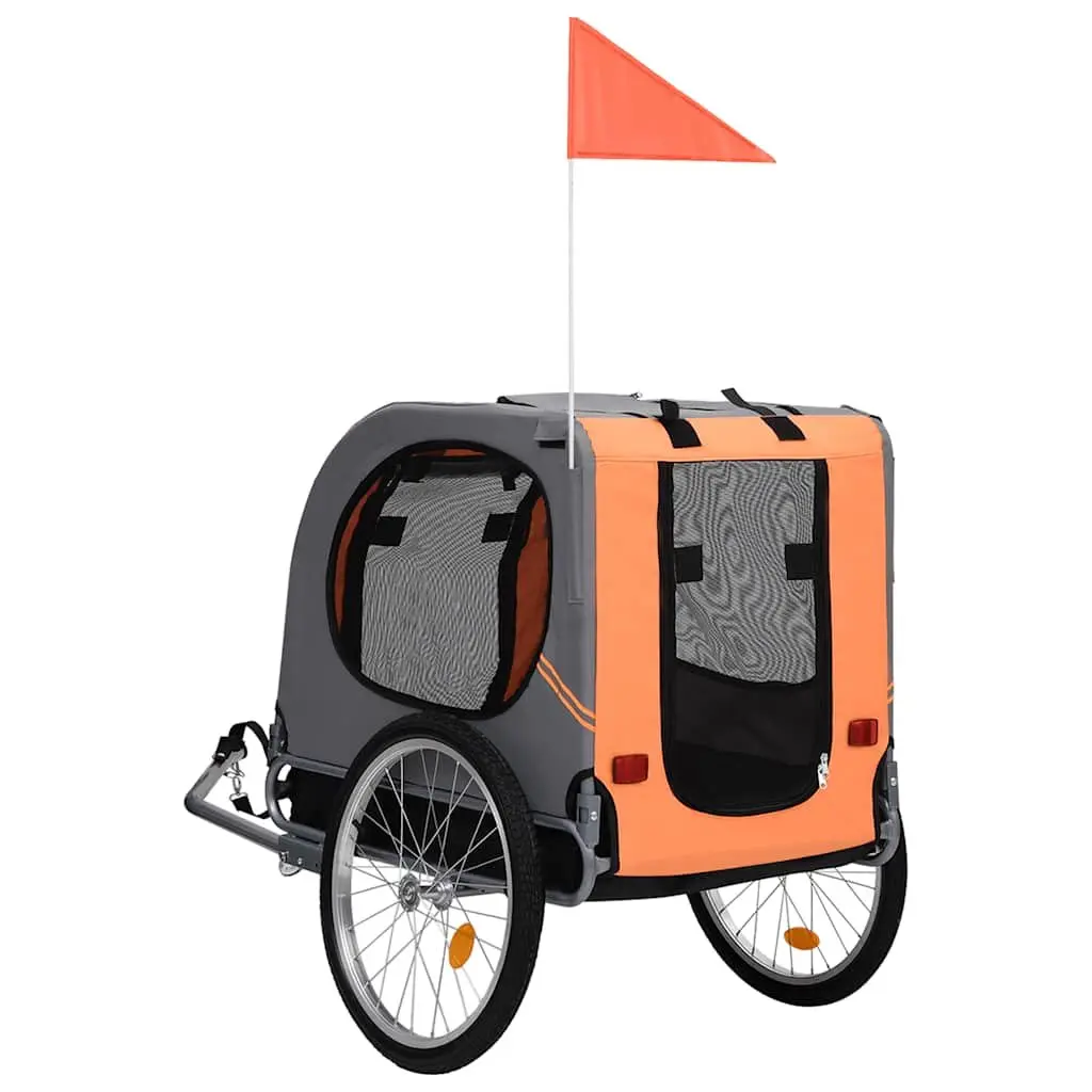 Dog Bike Trailer for Transporting Pets Grey