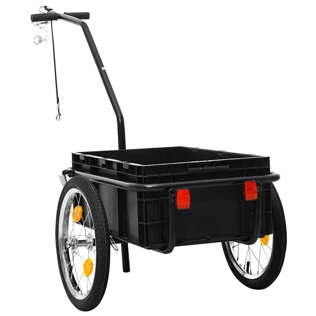 Bike Trailer Hand Wagon for Commuting and Touring 155x60x83cm Steel Frame