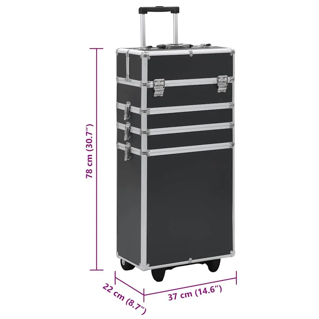 Make-up Trolley 4 Tier Cosmetic Beauty Case Storage Organiser Extendable Trays