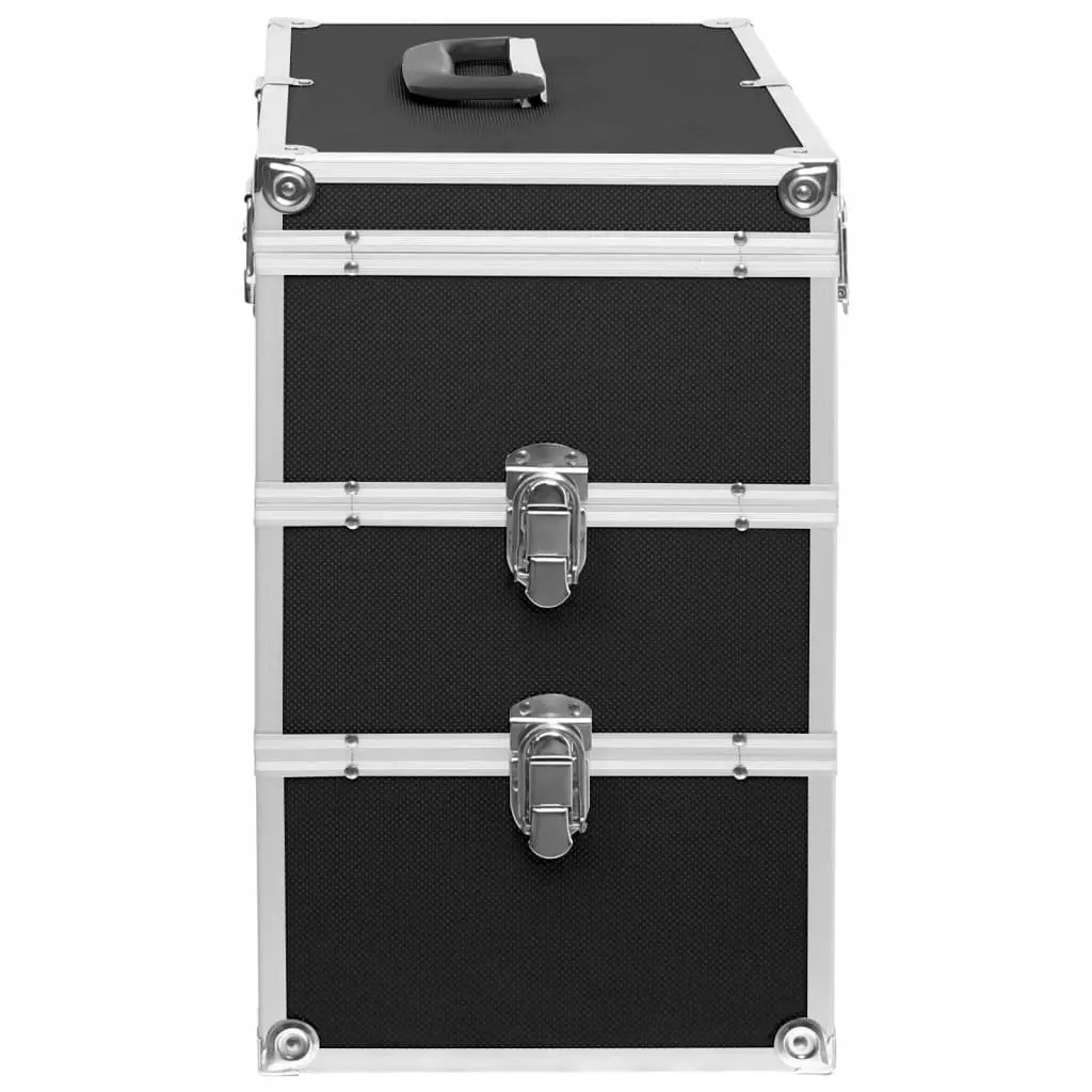 Make-up Case 37x24x40 cm Black Cosmetics Organizer Storage Beauty Vanity Box