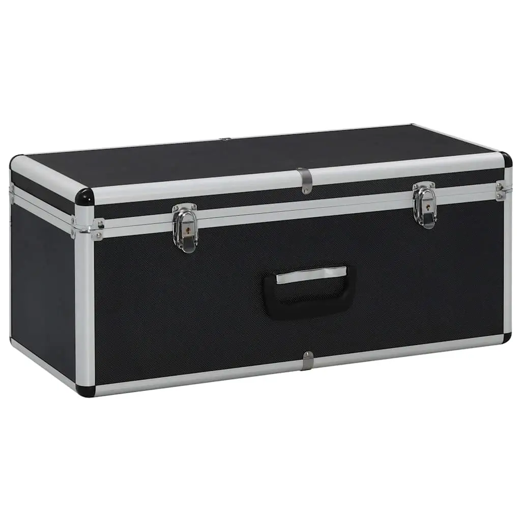 Storage Cases Set for Tools and Equipment Black Aluminium 3 Piece