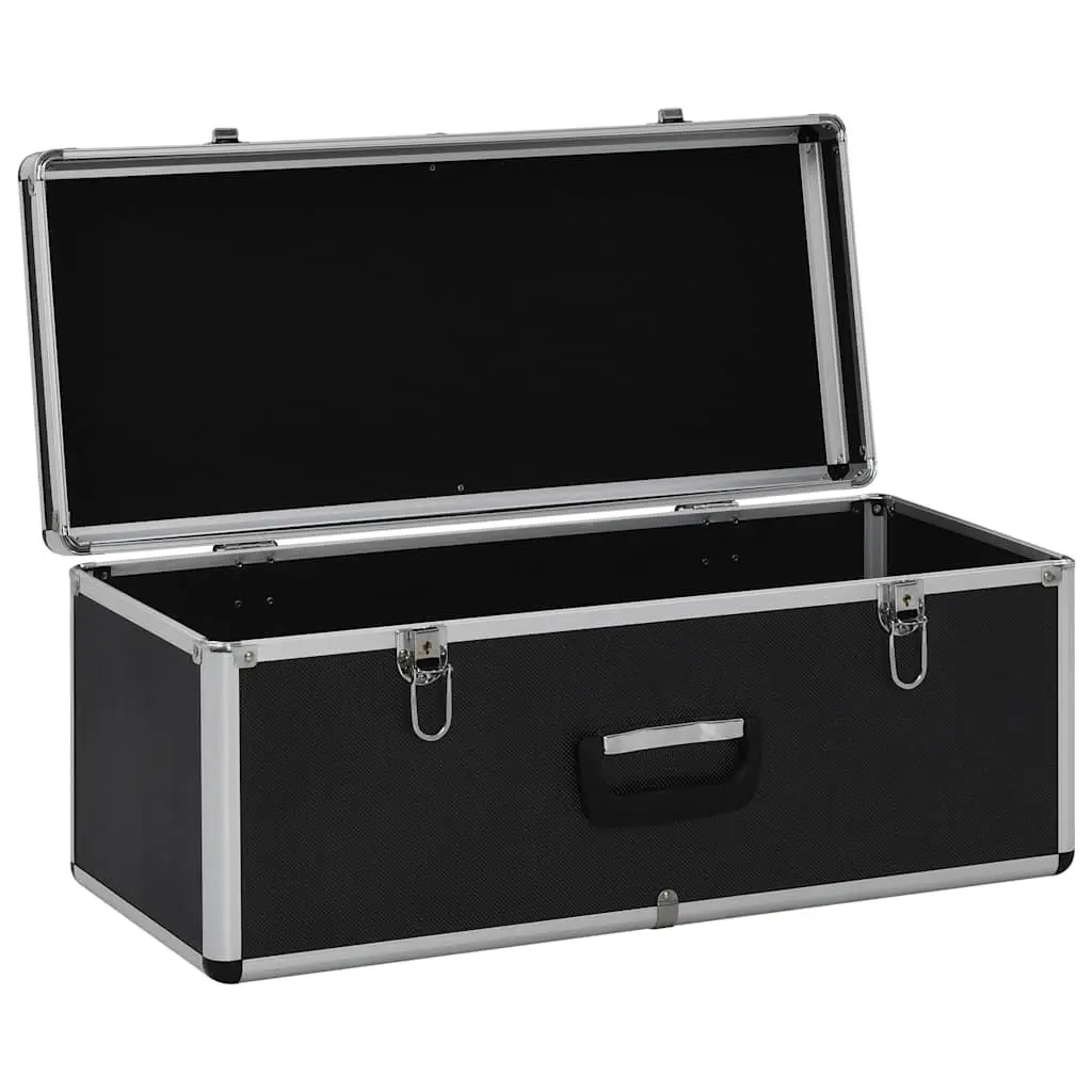 Storage Cases Set for Tools and Equipment Black Aluminium 3 Piece