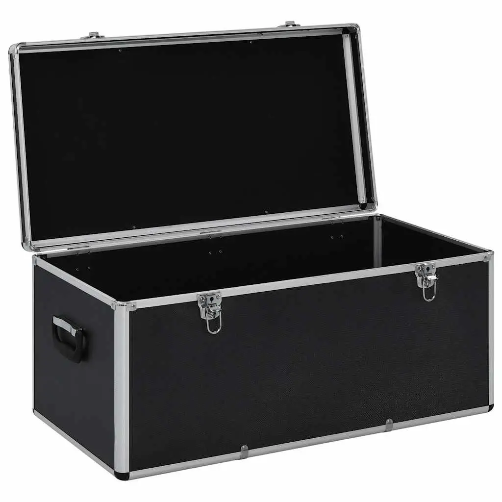 Storage Cases Set for Tools and Equipment Black Aluminium 3 Piece