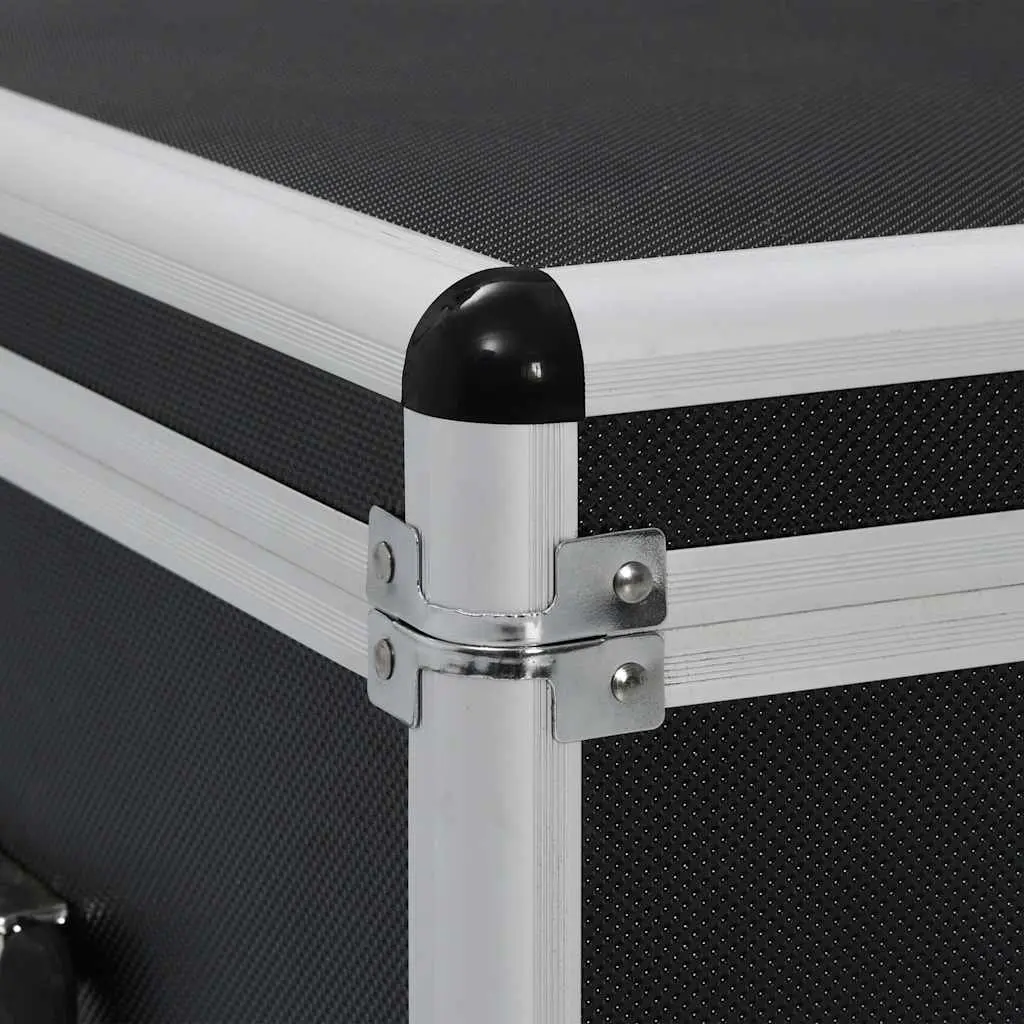 Storage Cases Set for Tools and Equipment Black Aluminium 3 Piece