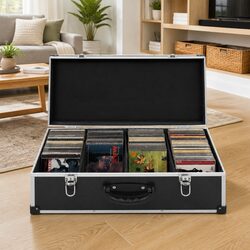 CD Storage Organiser: 80 CD Capacity, Black Box