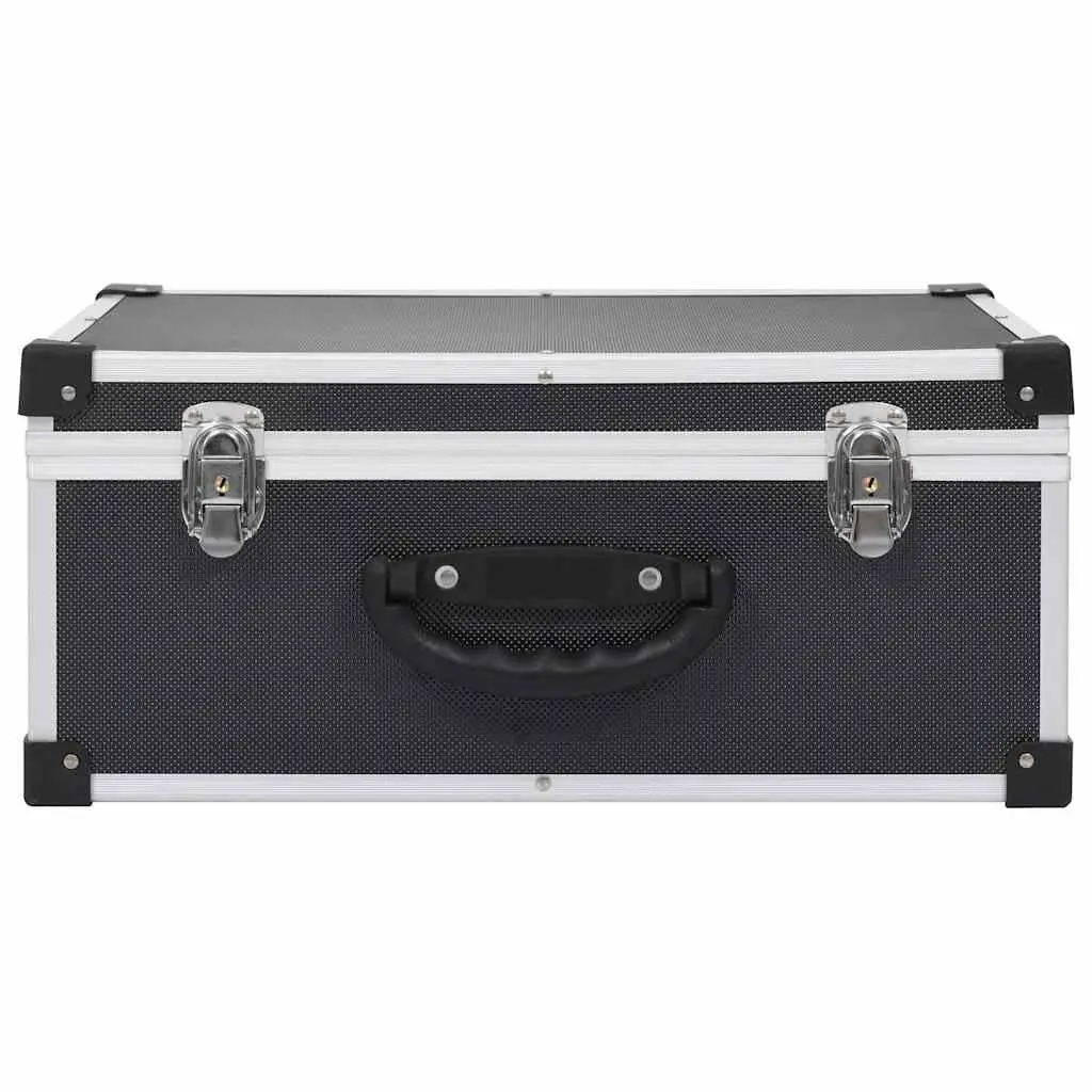 CD Case for 60 CDs Black Storage Organiser with Aluminium Trim and Lock Keys