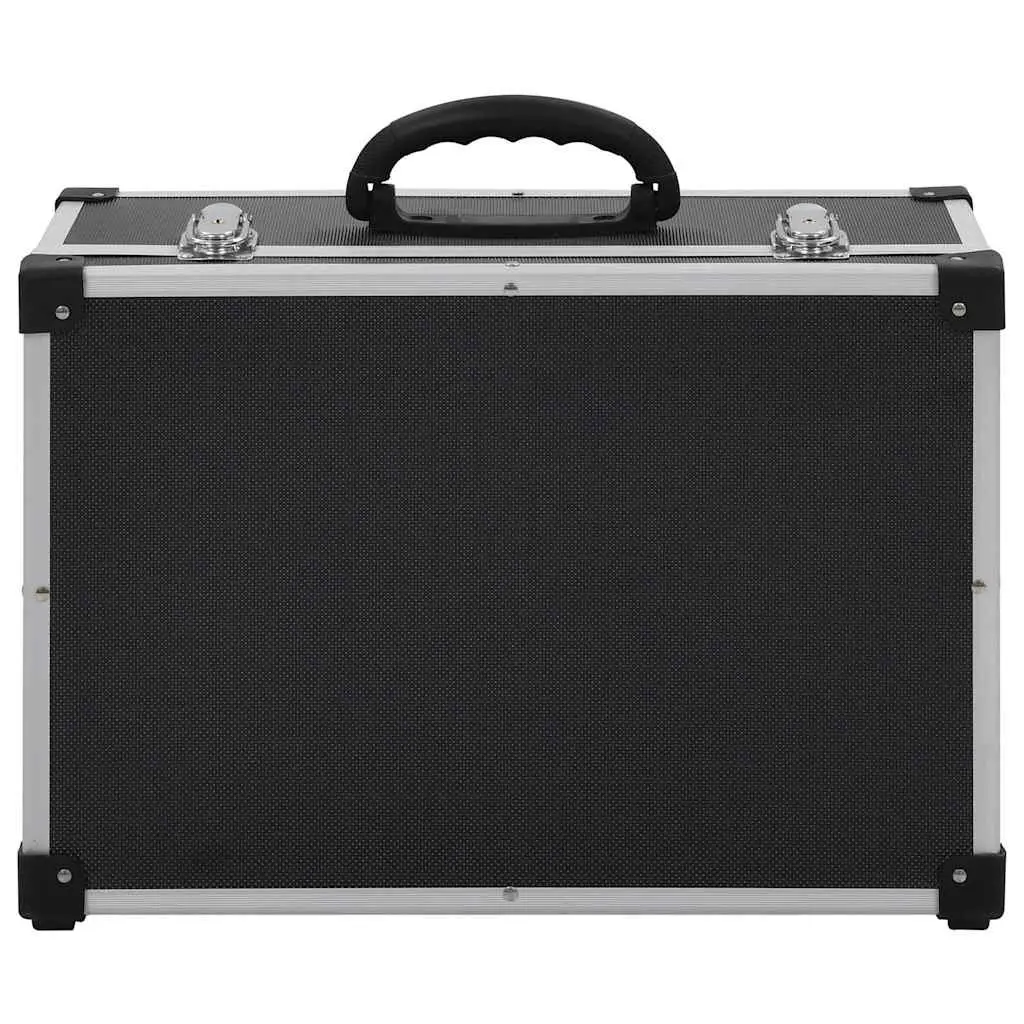 CD Case for 60 CDs Black Storage Organiser with Aluminium Trim and Lock Keys