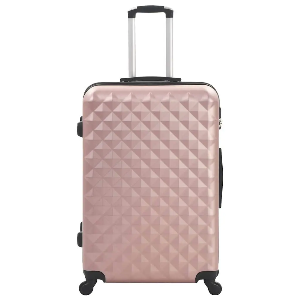 Hardcase Trolley Set Luggage Suitcase Gold 3 Piece