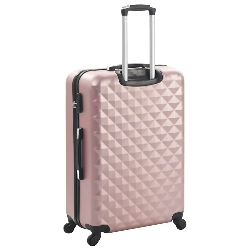 Hardcase Trolley Set Luggage Suitcase Gold 3 Piece