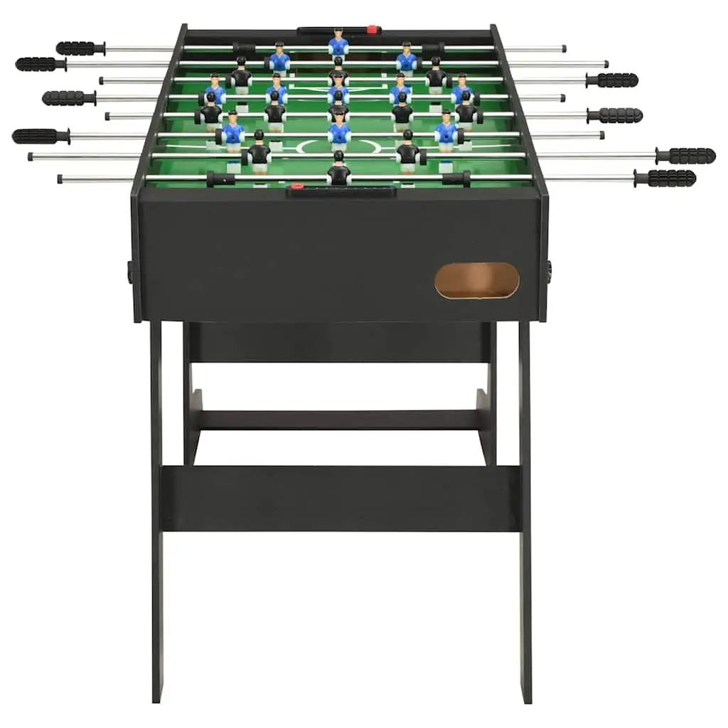 Folding Foosball Table 121cm Black Home Game Room Indoor Football Competition