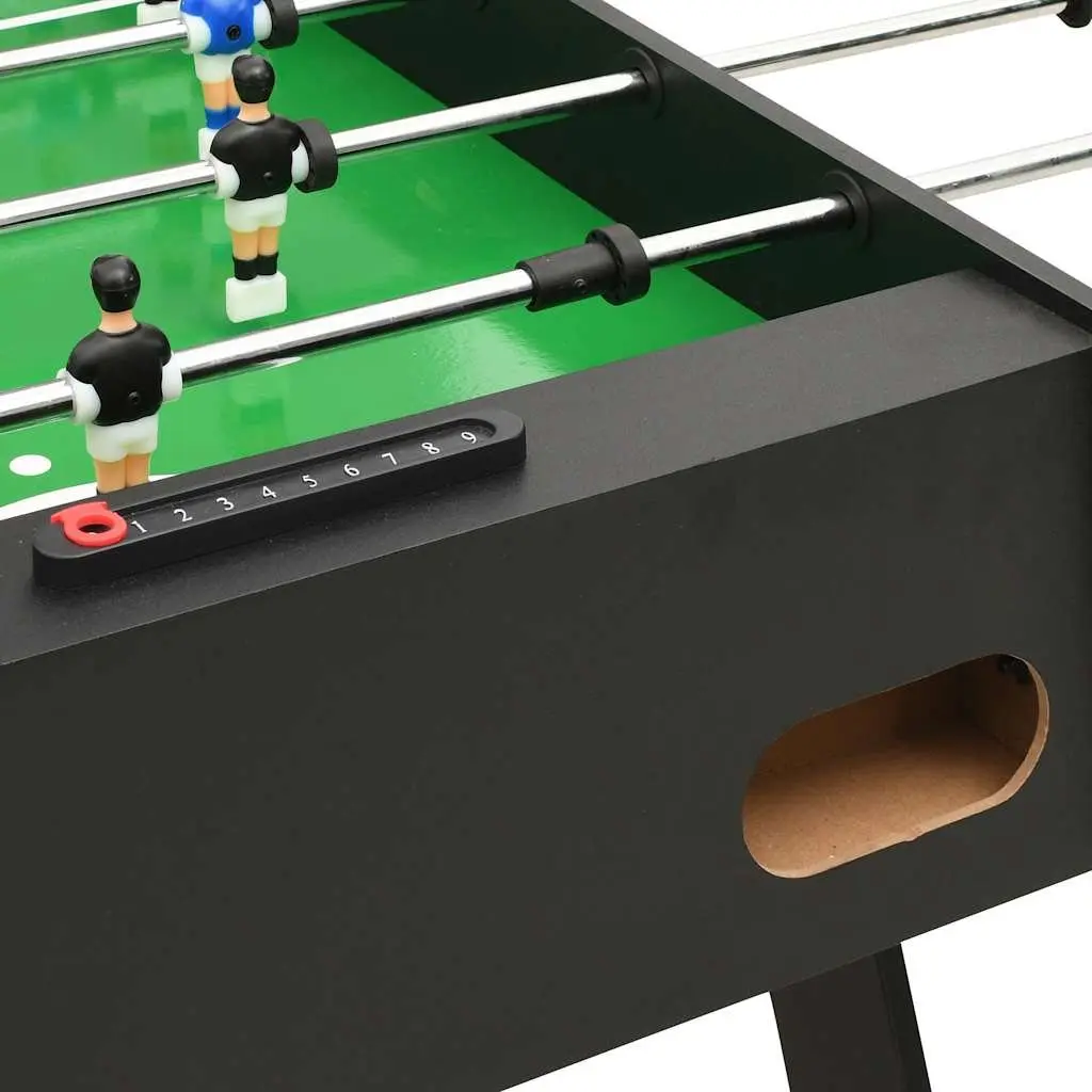Folding Foosball Table 121cm Black Home Game Room Indoor Football Competition