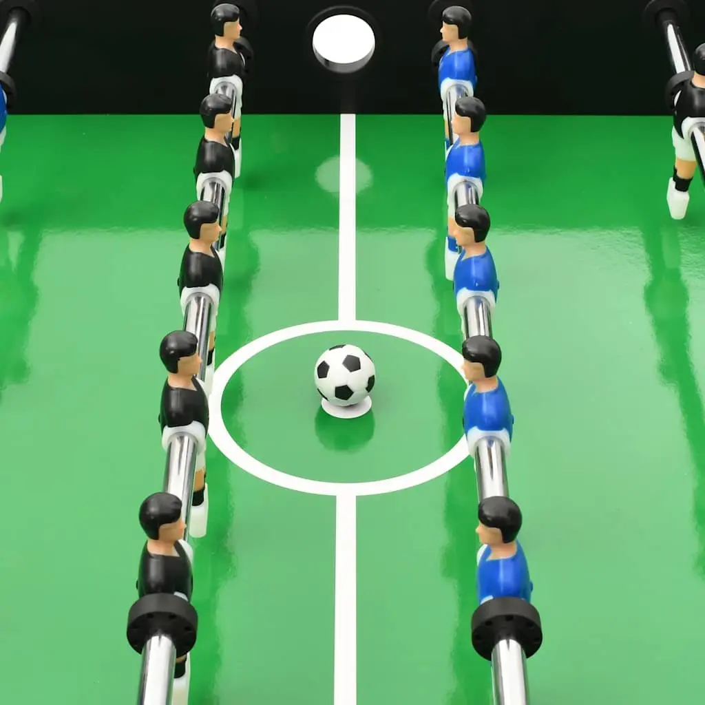 Folding Foosball Table 121cm Black Home Game Room Indoor Football Competition