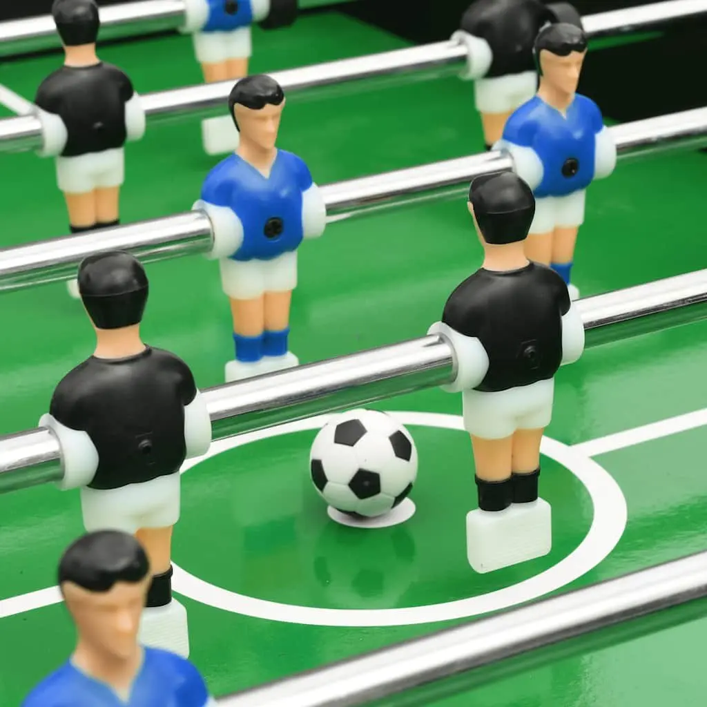 Folding Foosball Table 121cm Black Home Game Room Indoor Football Competition